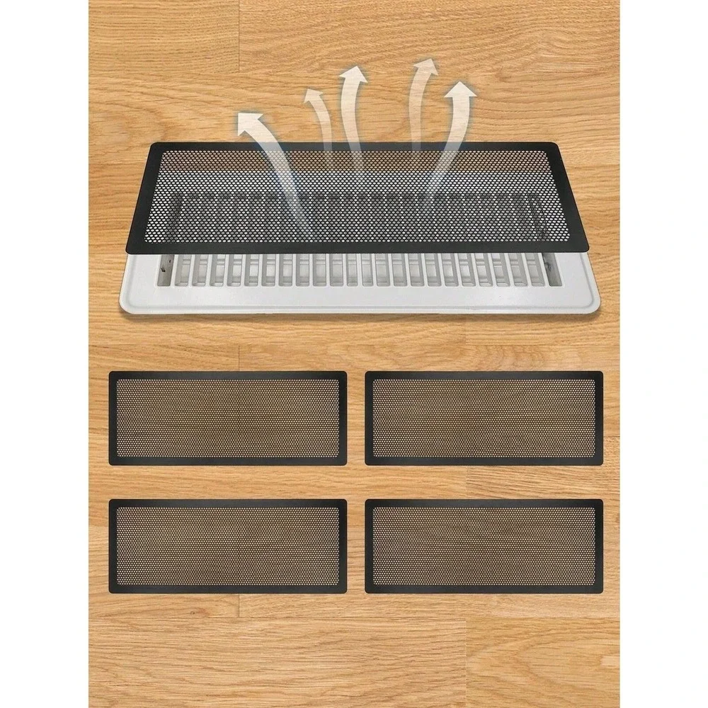 NEW 4x Floor Register Vent Cover 6x14 Inch‎ Air Vent Mesh Screen Bug Filter